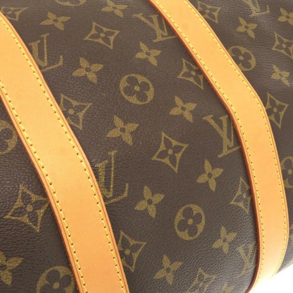 LOUIS VUITTON Authentic Brown Monogram Keepall 45 Boston Bag - Picture 9 of 11